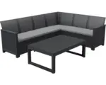 Hornbach Eck-Loungeset Siena Garden 56 x 64,5 x 74 cm Kunststoff Textil anthrazit