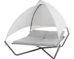Hornbach Daybed mit Sonnendach Siena Garden 197 x 244 x 196 cm Holz Stahl grau