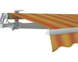 SOLUNA Gelenkarmmarkise Concept 3x2 Stoff Dessin 320180 Gestell Silber E6EV1 eloxiert Antrieb links inkl. Kurbel