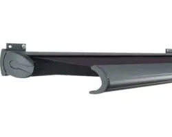 SOLUNA Kassettenmarkise Exklusiv 4x2 Dessin S2119 Gestell RAL 7016 anthrazitgrau Antrieb links inkl. Motor und Wandschalter