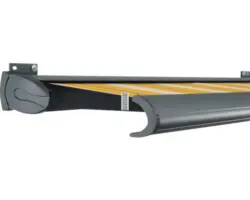 SOLUNA Kassettenmarkise Exklusiv 6x2 Dessin 30A774 Gestell RAL 7016 anthrazitgrau Antrieb links inkl. Motor und Wandschalter