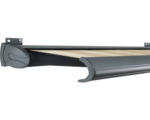 Hornbach SOLUNA Kassettenmarkise Exklusiv 2x1,5 Dessin S2238 Gestell RAL 7016 anthrazitgrau Antrieb links inkl. Motor und Wandschalter