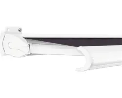 SOLUNA Kassettenmarkise Exclusiv 3x2,5 Stoff Dessin S2119 Gestell RAL 9016 verkehrsweiß Antrieb links inkl. Motor und Wandschalter