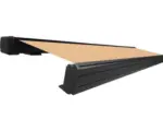 Hornbach SOLUNA Kassettenmarkise Exquisit 2,5x2 Stoff Dessin 0034 Gestell DB703 dunkelgrau Antrieb links inkl. Motor und Wandschalter