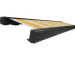 Hornbach SOLUNA Kassettenmarkise Exquisit 2,5x2 Stoff Dessin 1012 Gestell DB703 dunkelgrau Antrieb links inkl. Motor und Wandschalter