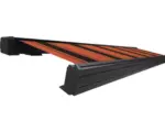 Hornbach SOLUNA Kassettenmarkise Exquisit 2,5x2 Stoff Dessin 6363 Gestell DB703 dunkelgrau Antrieb links inkl. Motor und Wandschalter