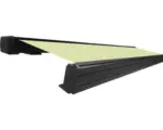 Hornbach SOLUNA Kassettenmarkise Exquisit 2,5x2 Stoff Dessin 7244 Gestell DB703 dunkelgrau Antrieb links inkl. Motor und Wandschalter