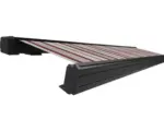 Hornbach SOLUNA Kassettenmarkise Exquisit 2,5x2 Stoff Dessin 7838 Gestell DB703 dunkelgrau Antrieb links inkl. Motor und Wandschalter