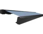 Hornbach SOLUNA Kassettenmarkise Exquisit 2,5x2 Stoff Dessin 8204 Gestell DB703 dunkelgrau Antrieb links inkl. Motor und Wandschalter