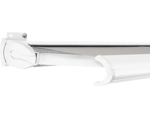 SOLUNA Kassettenmarkise Exclusiv 5x3 Stoff Dessin 320923 Gestell RAL 9016 verkehrsweiß Antrieb links inkl. Motor und Wandschalter