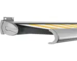 Hornbach SOLUNA Kassettenmarkise Exclusiv 2x1,5 Stoff Dessin S2015 Gestell E6EV1 silber eloxiert Antrieb links inkl. Motor und Wandschalter