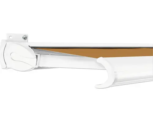 SOLUNA Kassettenmarkise Exclusiv 2,5x1,5 Stoff Dessin S2180 Gestell RAL 9016 verkehrsweiß Antrieb links inkl. Motor und Wandschalter