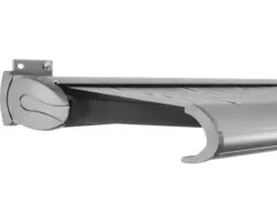 SOLUNA Kassettenmarkise Exclusiv 5x2,5 Stoff Dessin A131 Gestell E6EV1 silber eloxiert Antrieb links inkl. Motor und Wandschalter