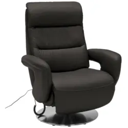 Relaxsessel in Leder Anthrazit