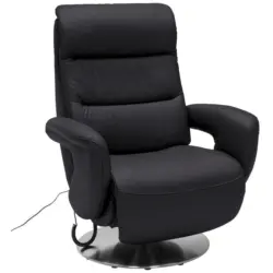 Relaxsessel in Leder Schwarz