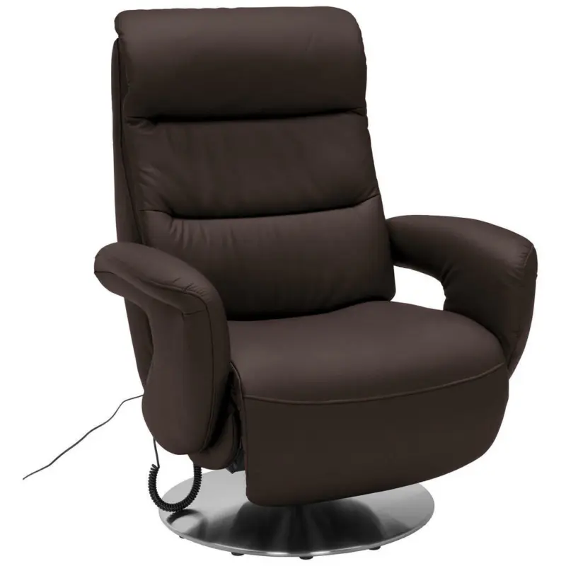 Relaxsessel in Leder Dunkelbraun