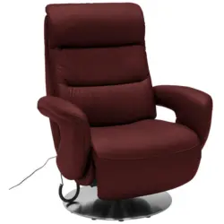 Relaxsessel in Leder Brombeere