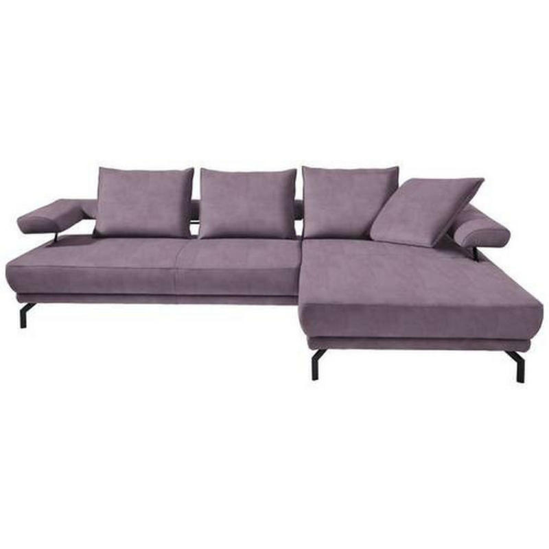 Ecksofa in Mikrofaser Lila, Flieder