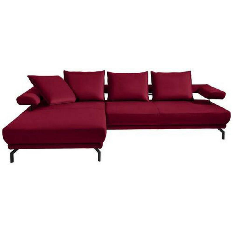 Ecksofa in Mikrofaser Bordeaux