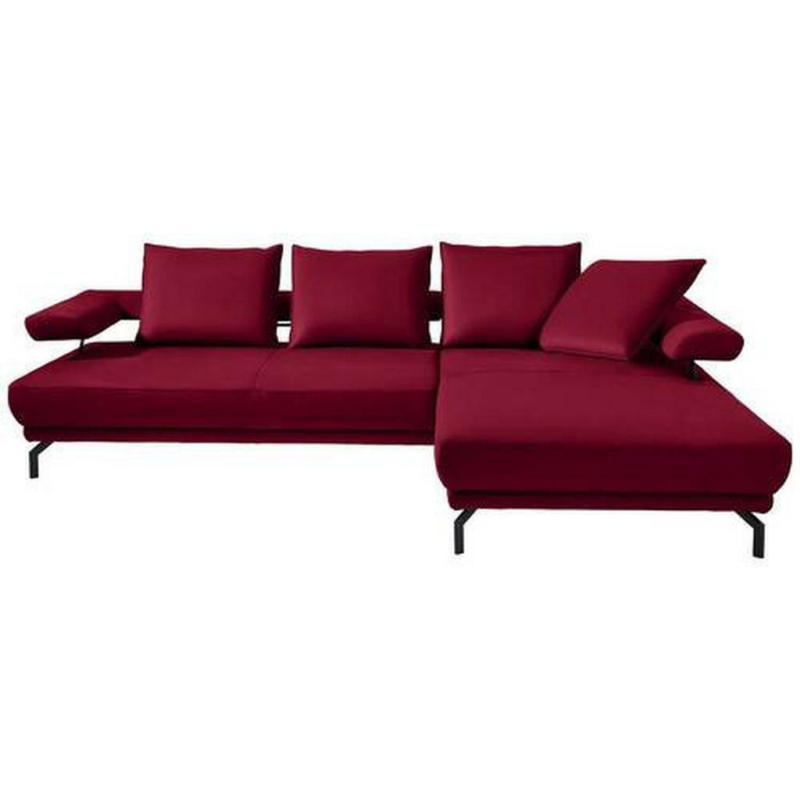 Ecksofa in Mikrofaser Bordeaux