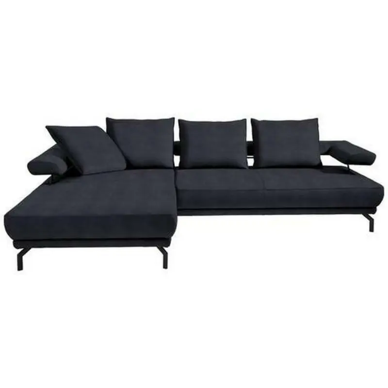 Ecksofa in Mikrofaser Dunkelblau