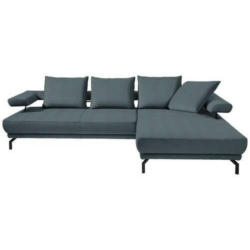 Ecksofa in Mikrofaser Blau