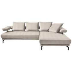 Ecksofa in Mikrofaser Creme