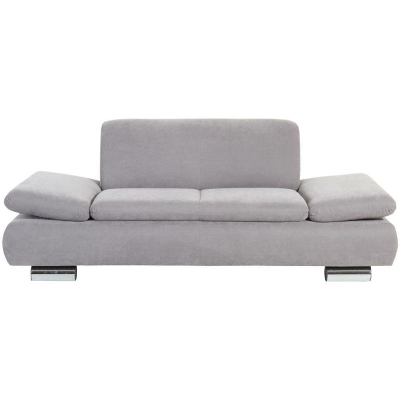 Zweisitzer-Sofa in Velours Silberfarben