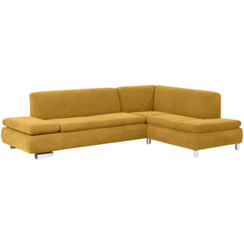 Ecksofa in Velours Gelb