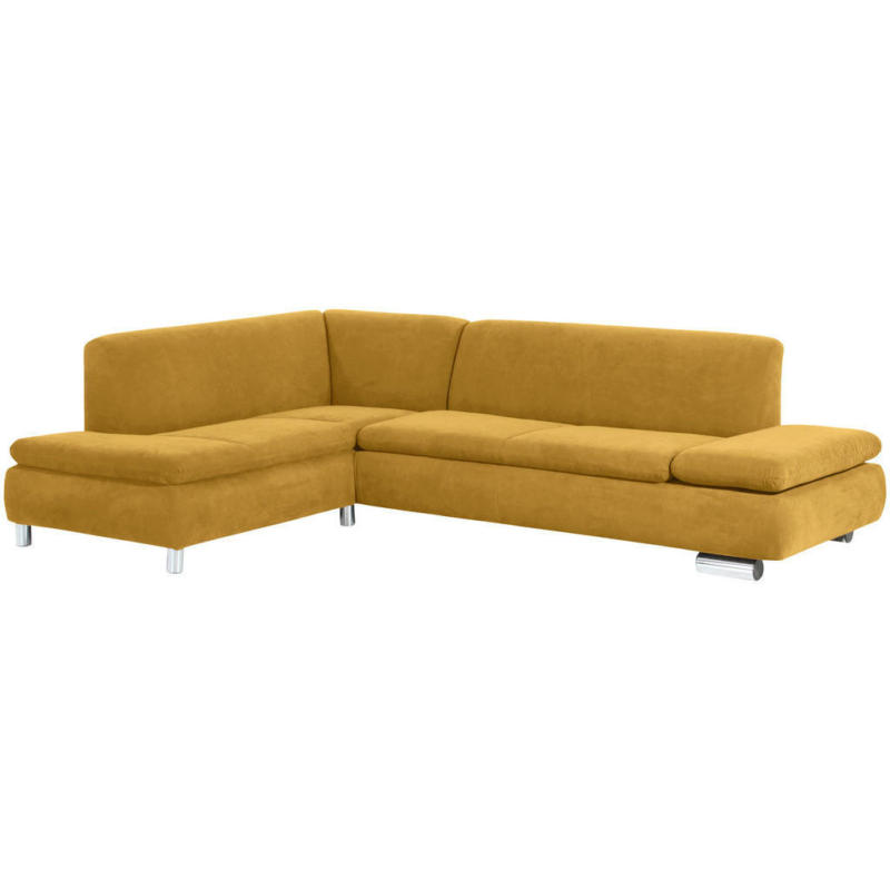 Ecksofa in Velours Gelb