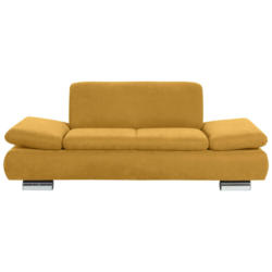 Zweisitzer-Sofa in Velours Gelb