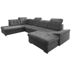 Wohnlandschaft in Mikrofaser Anthrazit