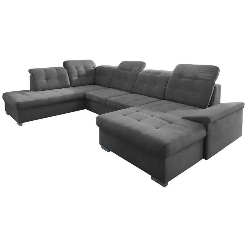 Wohnlandschaft in Mikrofaser Anthrazit