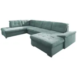 Wohnlandschaft in Mikrofaser Mintgrün