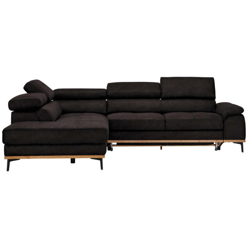 Ecksofa in Lederlook Grau