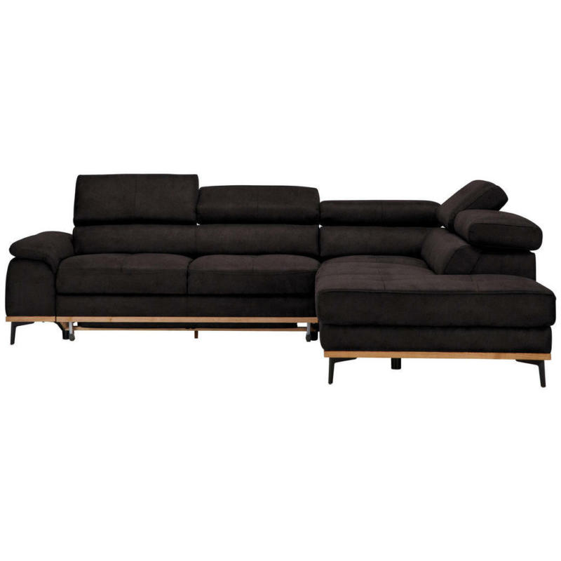 Ecksofa in Lederlook Grau