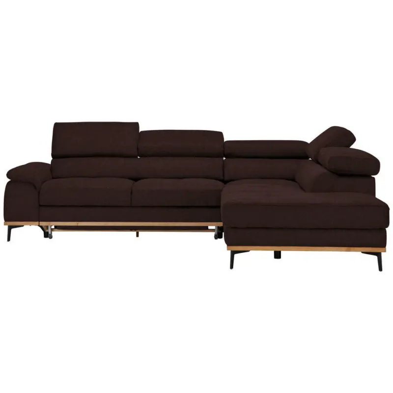 Ecksofa in Webstoff Braun