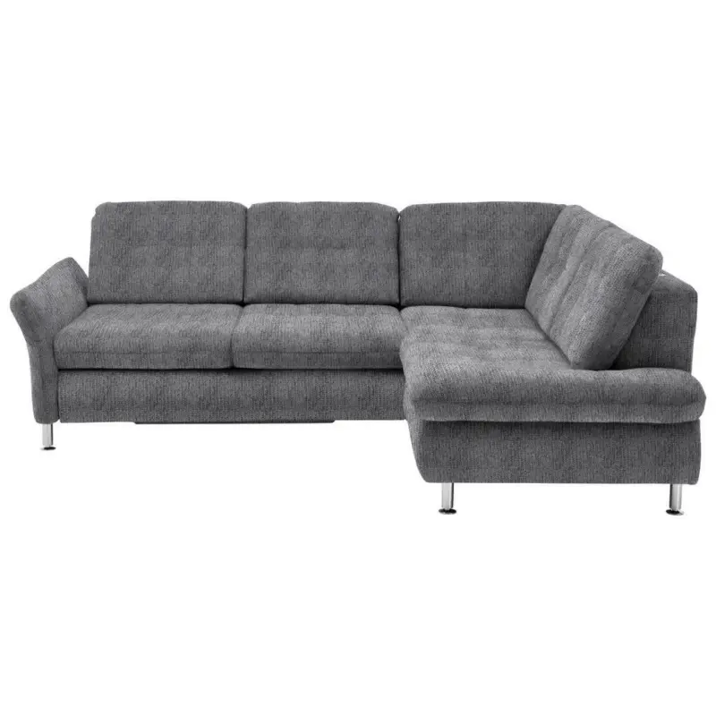 Ecksofa in Webstoff Braun, Grau