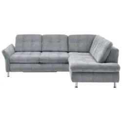 Ecksofa in Webstoff Grau