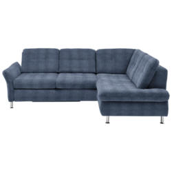 Ecksofa in Webstoff Blau