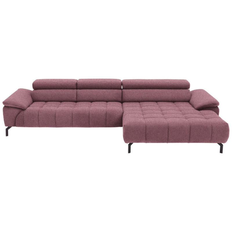 Ecksofa in Webstoff Rot