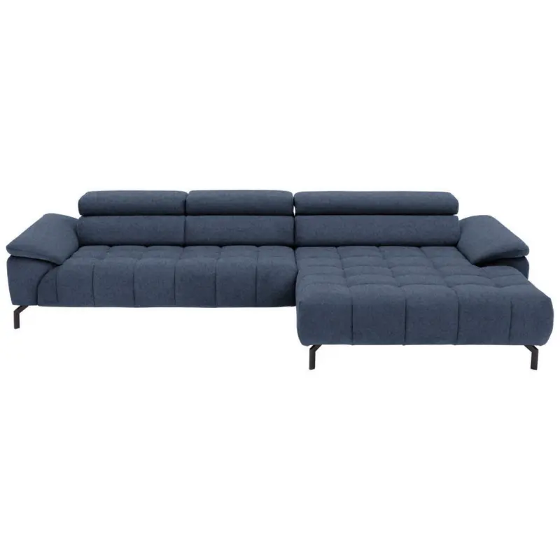 Ecksofa in Webstoff Blau