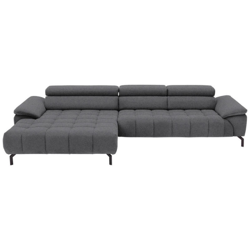 Ecksofa in Webstoff Braun, Grau