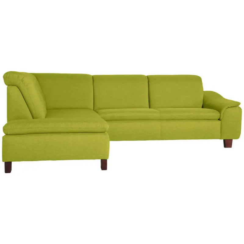 Ecksofa in Flachgewebe Apfelbaumfarben