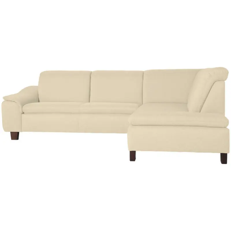 Ecksofa in Flachgewebe Beige