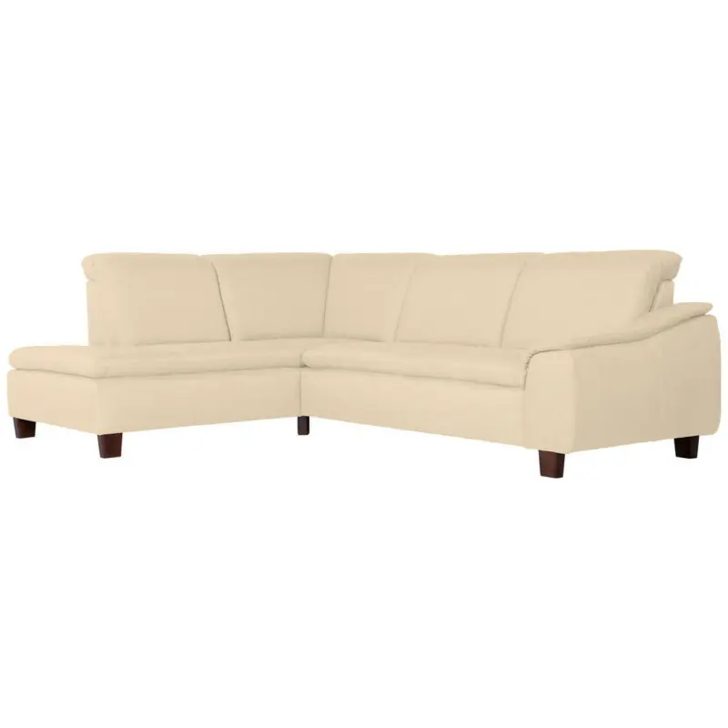 Ecksofa in Flachgewebe Beige