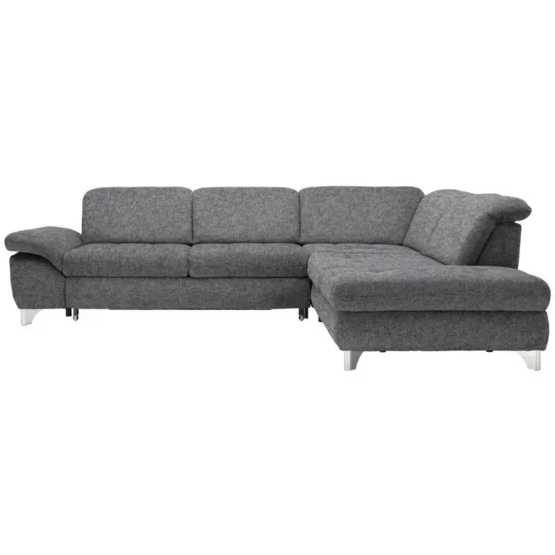 Ecksofa in Webstoff Braun, Grau