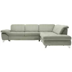Ecksofa in Webstoff Grün