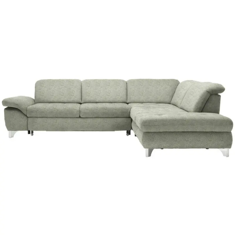 Ecksofa in Webstoff Grün