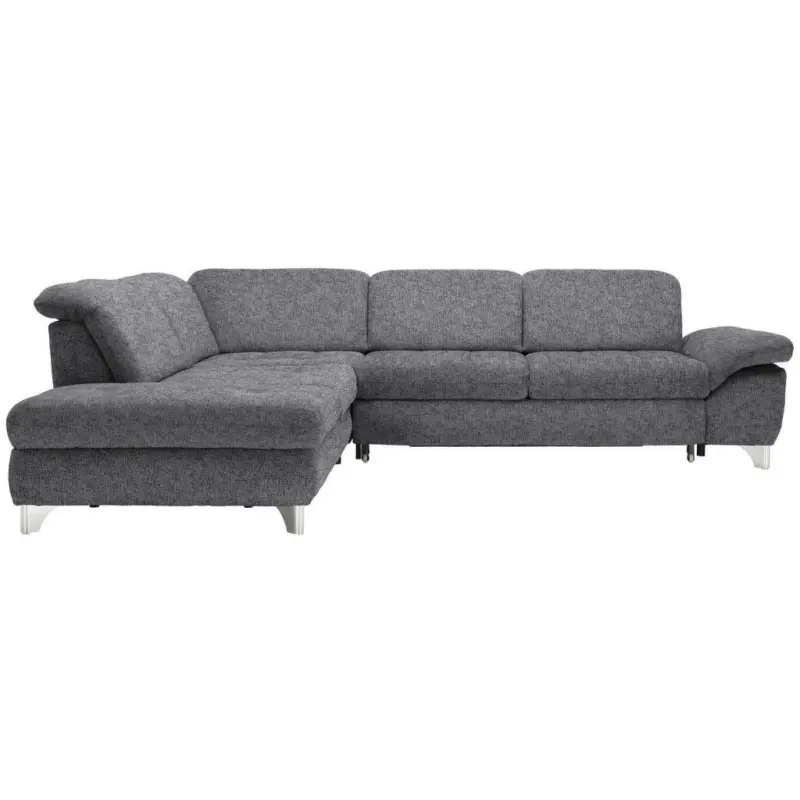 Ecksofa in Webstoff Braun, Grau